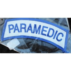 Cloth  Sew-On Badge Paramedic Curved.